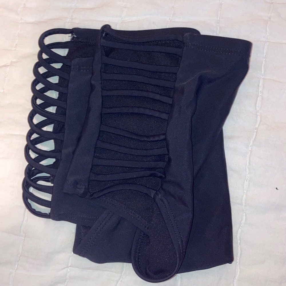 Black Waist Trim Swimsuit Bottom